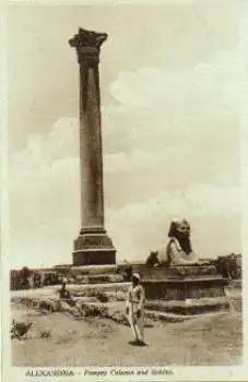 Aegypten Alexandria Pompey Column and Sphinx * ca. 1910