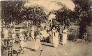 Belgisch Kongo Amadi Procession Prozession *ca.1920