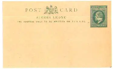 Sierra Leone Ganzsache *ca 1900