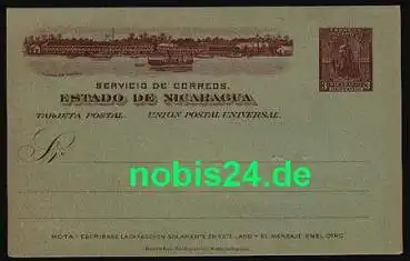 Nicaragua Bild-Ganzsache 3 Centavos  *1899