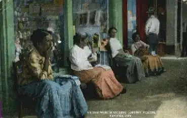 Panama City Women selling Lottery Tickets Lotterieverkäuferin * ca. 1920