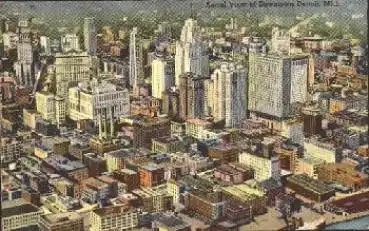 Detroit Michigan Aerial View of Downtown *ca. 1930