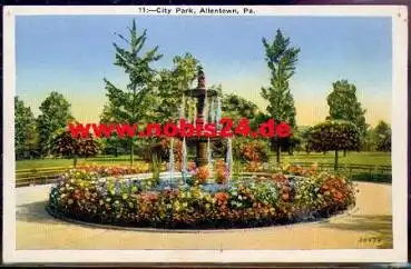 Allentown Pennsylvania City Park gebr. 25.2.1937