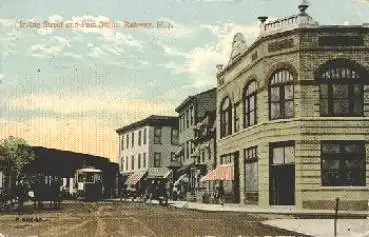 Rahway New Jersey Irving Street Post Office Tram o 28.2.1914