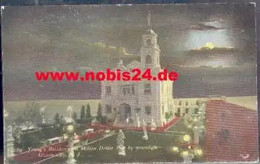 Atlantic City New Jersey Youngs Residence on Million Dollar Pier Moonlight gebr. 1920