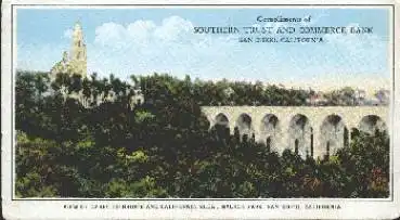 San Diego View of Cabrillo Bridge and California Bldg. gebr. 12.1.1924