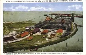 Panama Christobal Canal Zone Coaling Plant * ca. 1920