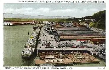Panama Canal Zone Balboa Docks Pier 18 *ca. 1920