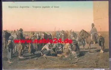 Troperos Jugando al Truco Argentinien *ca. 1920
