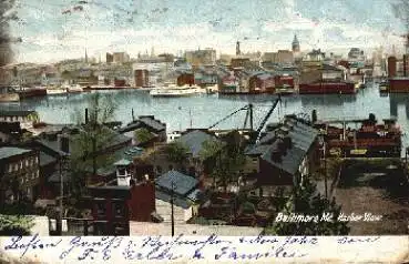 Baltimore Maryland Harbor View o 10.12.1905