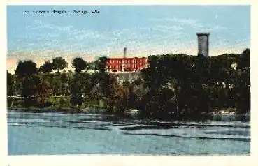 Portage Wisconsin St. Saviors Hospital gebr. ca. 1920