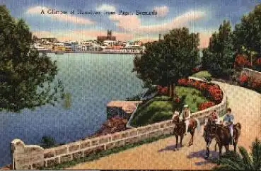 Glimpse of Hamilton from Pager Bermuda *ca. 1940