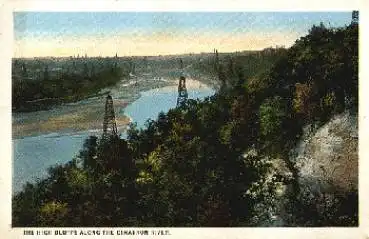 The High Bluffs Along the Cimarron River Oklahoma gebr. 18.3.1914