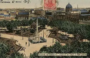 Rosario de Santa Fee- Plaza 25 de Mayo o Juli 1909