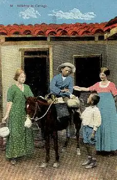 Cartago Costa Rica Milchjunge mit Esel *ca. 1920