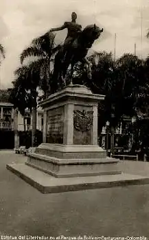 Kolumbien Cartagena Estatua del Libertador en el Parque de Bolivar *ca. 1930