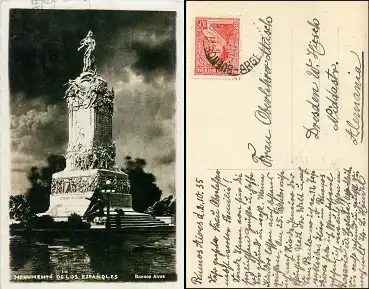 Buenos Aires Argentinien Munomento de los Espanoles o 7.10.1935