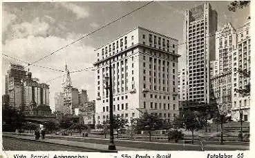 Sao Paulo Brasilien Vist Parcial Anhangabau o 1957