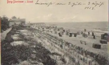 Berg-Dievenow Strand Pommern gebr. 3.7.1908