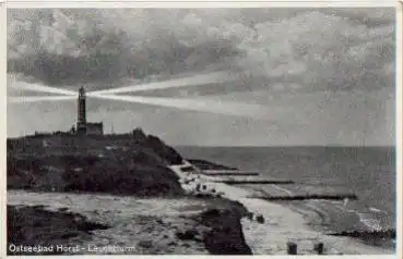 Horst Ostseebad  Leuchtturm und Strand Pommern *ca. 1940