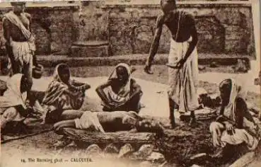 Indien Calcutta Burning ghat Leichtenverbrennung * ca. 1910