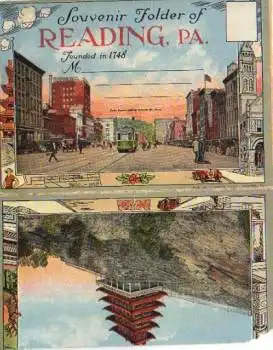 Pennsylvania Reading Folder Straßenbahn Tram*ca. 1920