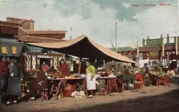 Pekin Illinois Chinaviertel Street Vendors *ca. 1930