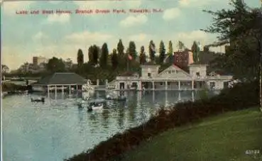 Newark NJ Branch Brook Lake and Boat House *ca. 1930