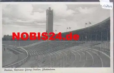 Breslau Hermann-Göring-Stadion Glockenturm Schlesien gebr ca. 1940