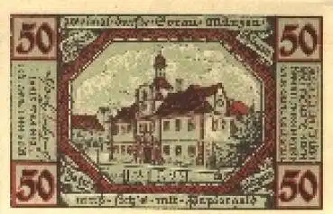 Sorau, Ostbrandenburg Notgeld, Gutschein über 50 Pf., Nr. 021529 (1921)