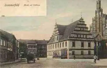 Sommerfeld Lubsko Markt mit Rathaus * ca. 1910