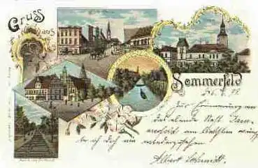 Sommerfeld Lubsko Kreis Crossen Farblitho * 1899