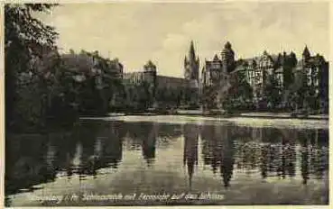 Königsberg Schlossteich mit Schloss, o 12.8.1931