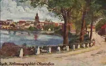Lyck Abstimmungsgebiet Ostpreußen Künstlerkarte *ca. 1920