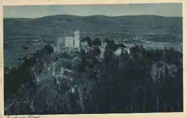 Riesengebirge Burgruine Kynast mit Hirschberger Tal o 17.8.1928