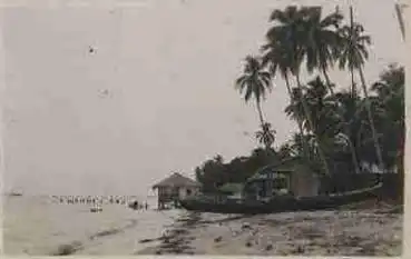 Singapur Hütten am Strand o 27.07.1921