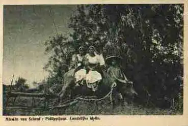 Philippinen Bauer mit Ochenkarren Landwirtschaft *ca. 1930