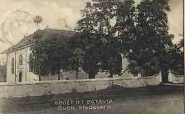 Batavia Groet Oude stadskerke Nederlandsch-Indie o 4.10.1910