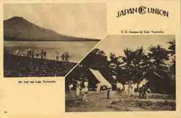 Krocketspieler lake Yamanaka Camping gebr. ca. 1920
