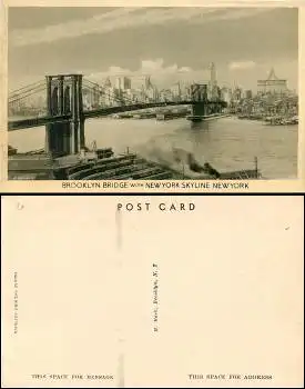 New York City Brooklyn Bridge *1930
