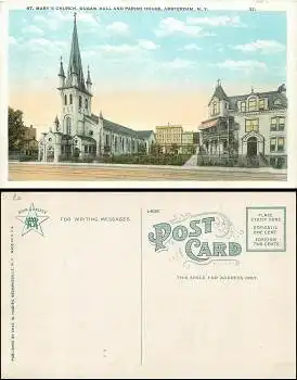 Amsterdam NY St.Marys Church Dugan Hall und Parish House *1940
