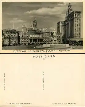 New York City Hall Municipal Building *1930