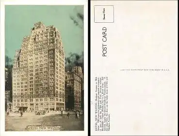 New York City Hotel New Weston *1930