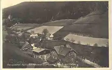 Reimsbachtal Kreis Waldenburg Försterei und Gasthof "zum frohen Morgen" o 3.1.1936
