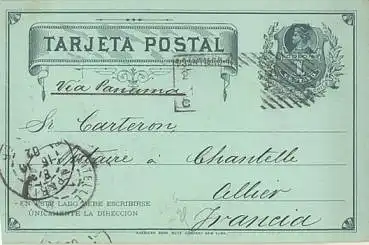 Chile Colon Ganzsache 1 centavos o 16.10.02