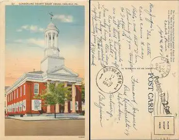 Pennsylvania Carlisle Cumberland County Court House o 27.9.47