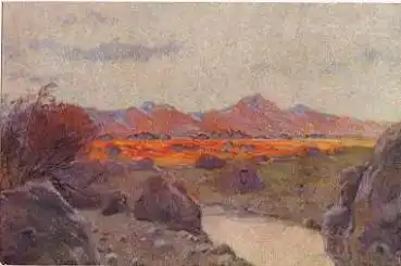 Deutsch-Südwestafrika Landschaft Künstlerkarte Peter Paul Müller * ca. 1910