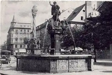 Schweidnitz Neptunbrunnen Schlesien * ca. 1959