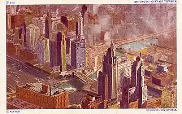 Illinios Chicago City of Towers General View  *ca. 1930