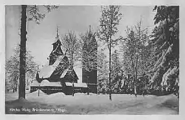 Brückeberg Kirche Wang Schlesien Kreis Hirschberg Riesengebirge o 30.3.1929